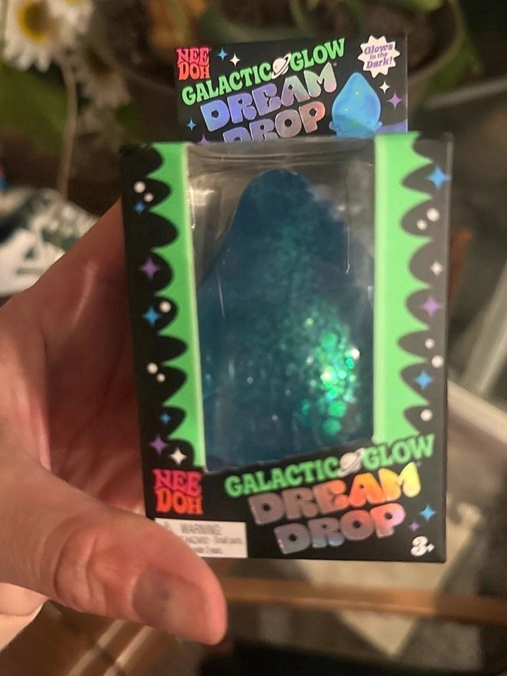 NeeDoh Galactic Glow Dream Drop Glow Novelty Toy Blue